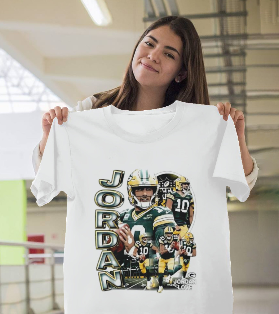 Green Bay Packers Jordan Love Player Montage T-Shirt