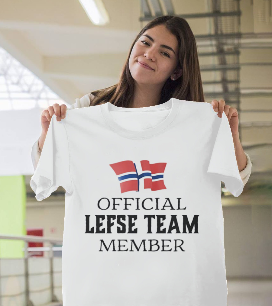 Official Lefse Team Member Norwegian Flag T-Shirt