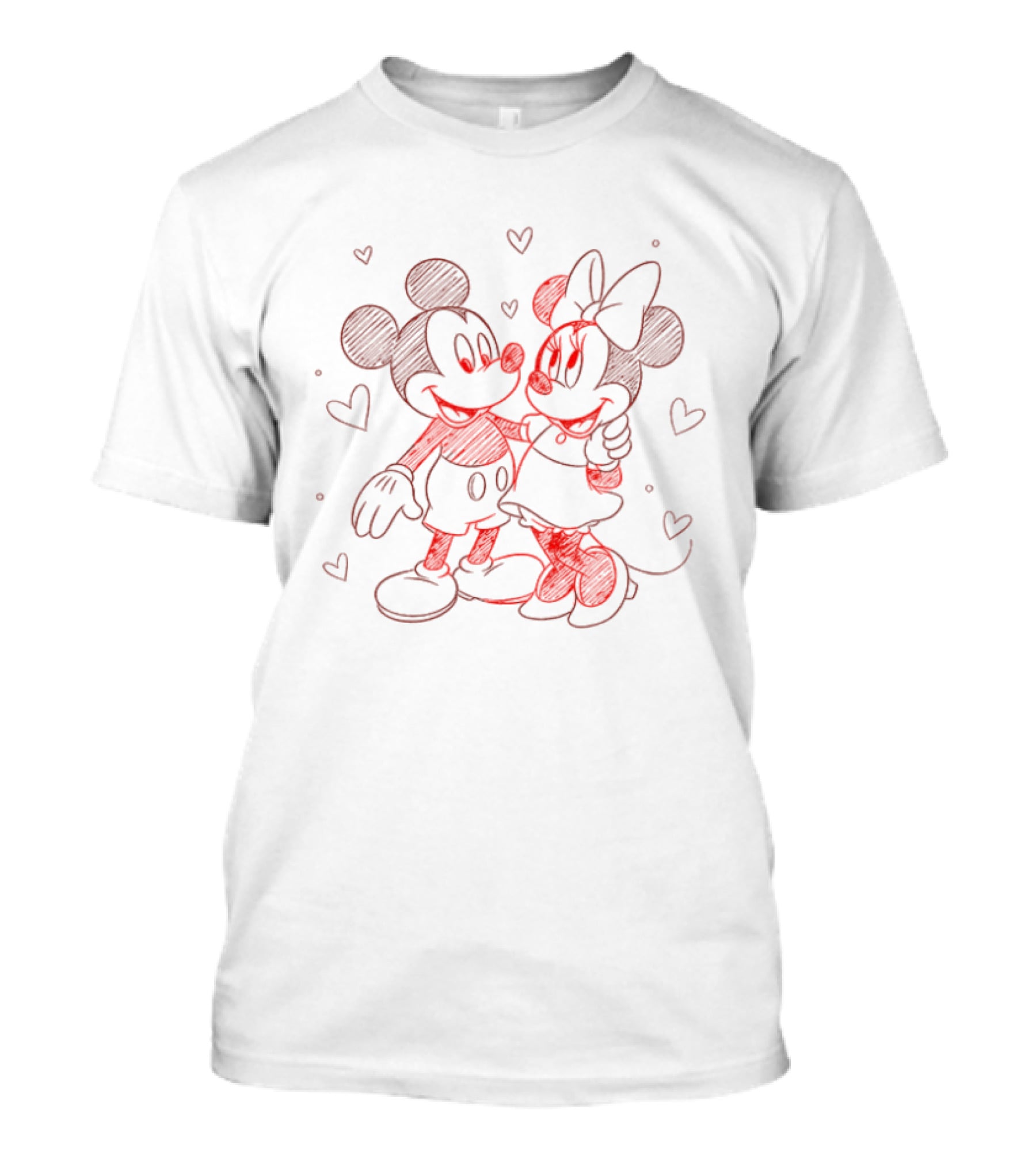 Mickey's Mouse And Friends Valentine's Day Trip With Hearts And Love T-Shirt