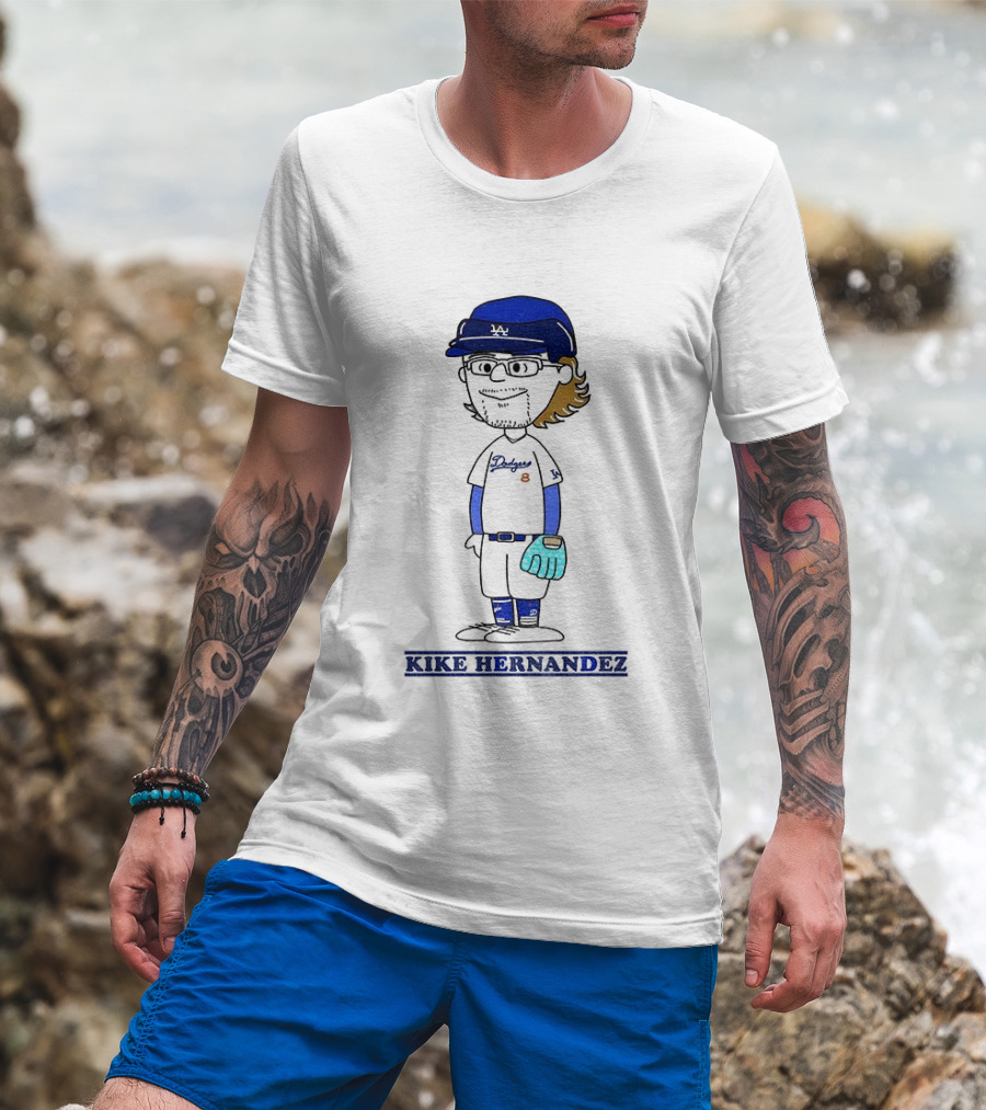 Peanuts Kike Hernandez Los Angeles Dodgers Baseball Player Collaboration 2025 T-Shirt