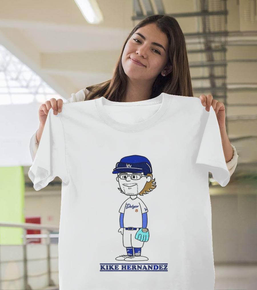 Peanuts Kike Hernandez Los Angeles Dodgers Baseball Player Collaboration 2025 T-Shirt