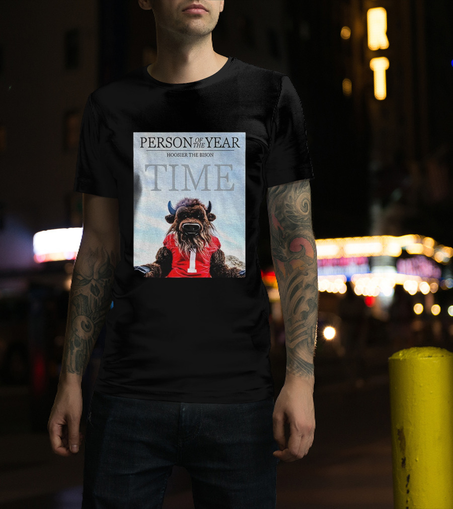 Indiana Hoosiers Football Hoosier The Bison Person Of The Year TIME T-Shirt