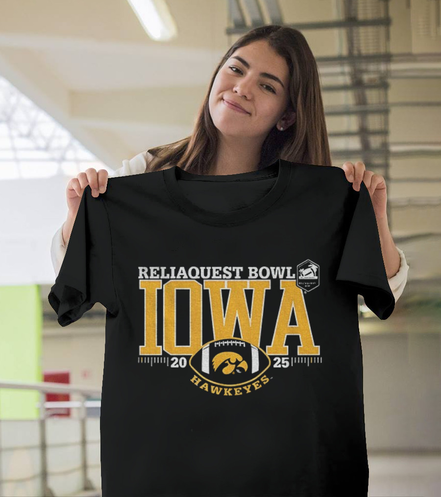 Iowa Hawkeyes Reliaquest Bowl 2025 Football Event T-Shirt