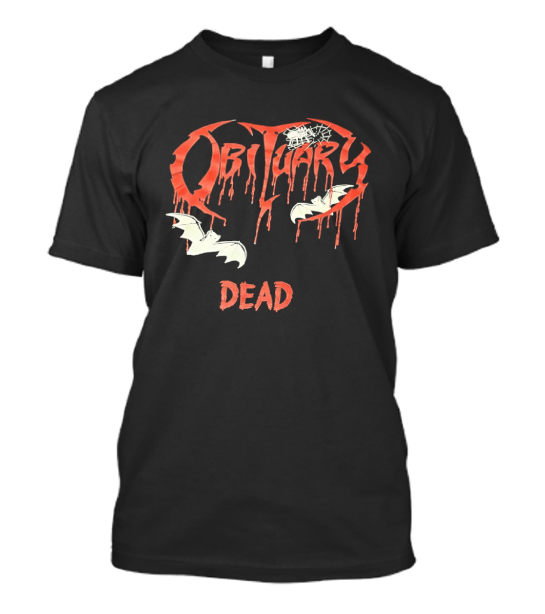 Obituary Dead With Dripping Letters And Flying Bats T-Shirt