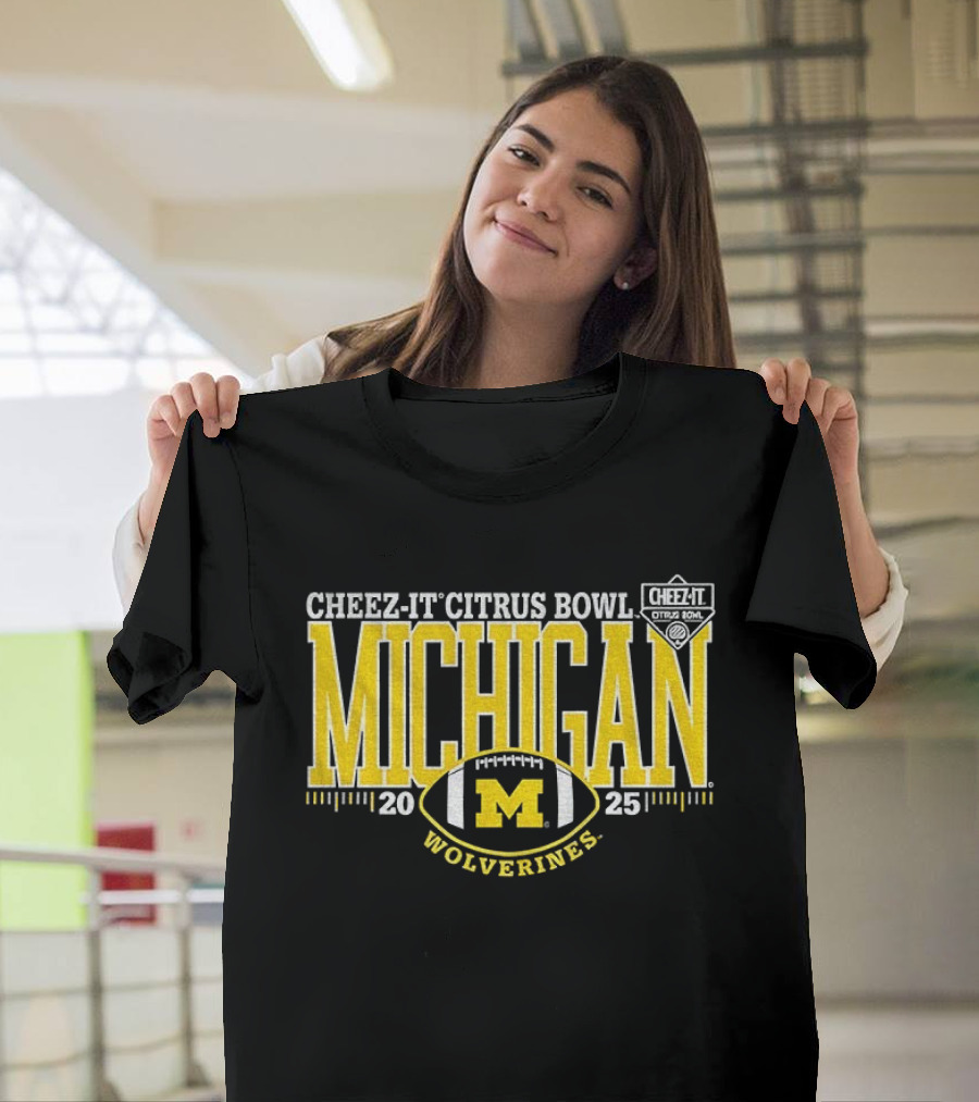 Michigan Wolverines 2025 Cheez It Citrus Bowl Football M T-Shirt