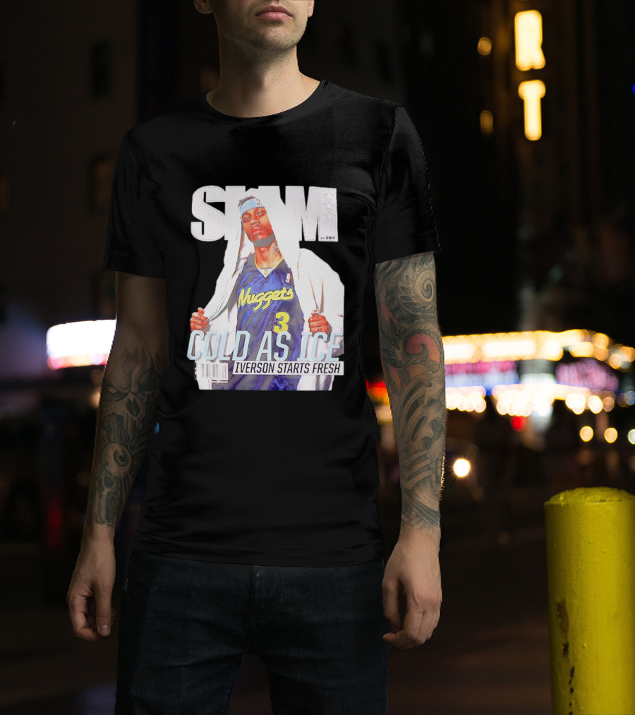 Slam Allen Iverson Cold As Ice Nuggets 3 Iverson Starts Fresh T-Shirt