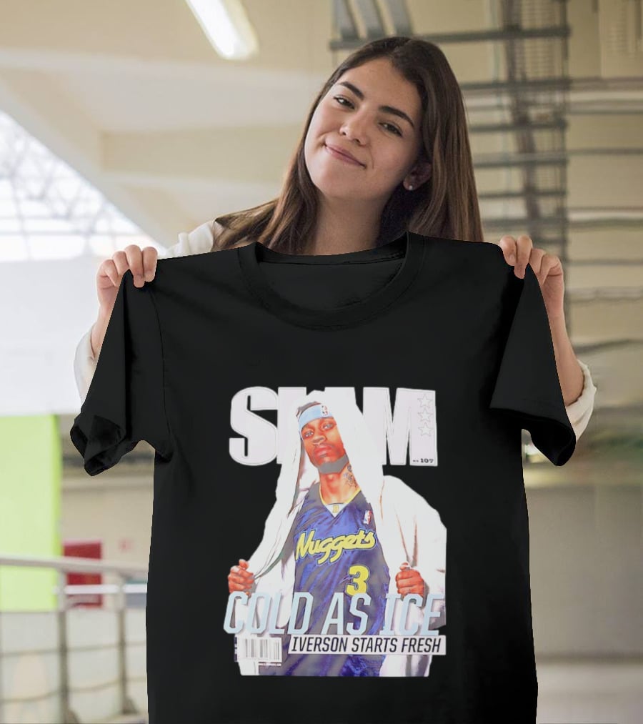 Slam Allen Iverson Cold As Ice Nuggets 3 Iverson Starts Fresh T-Shirt