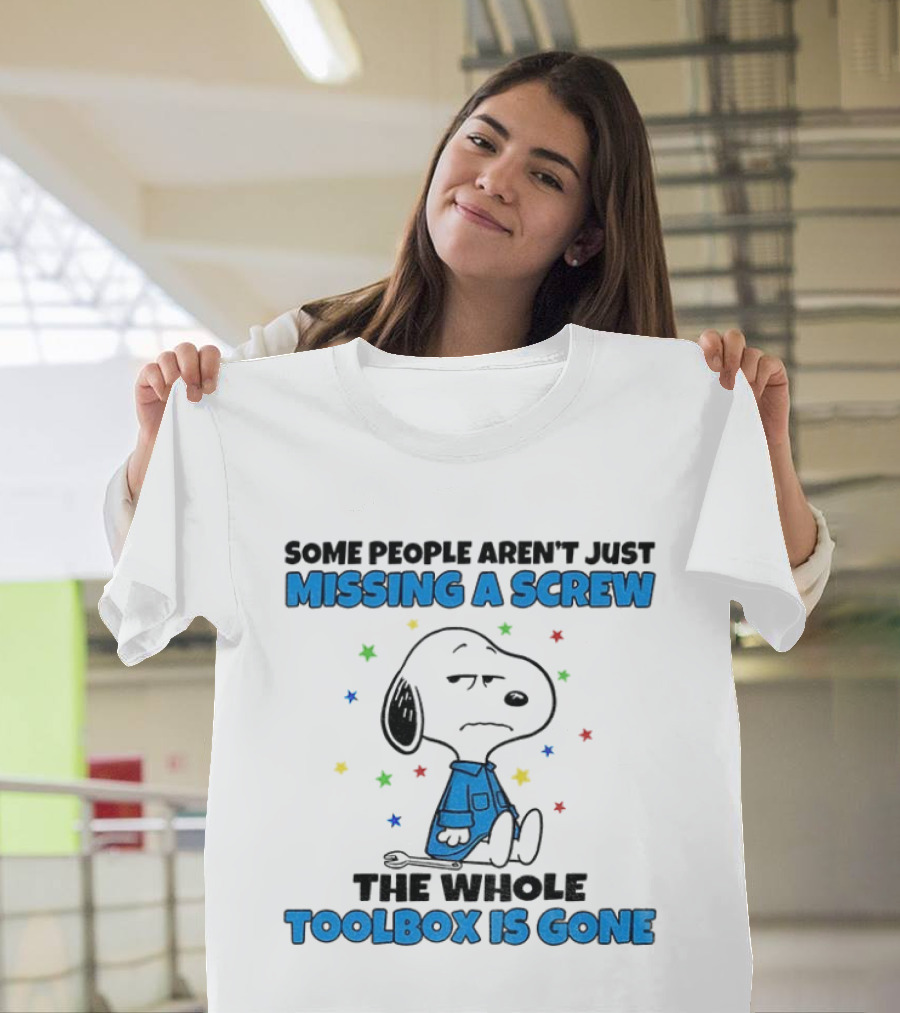 Snoopy Missing A Screw Toolbox Is Gone Stars T-Shirt