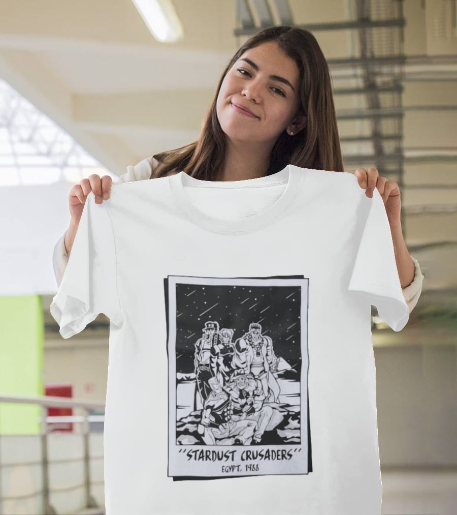 Stardust Crusaders Egypt 1988 Characters Group Scene T-Shirt