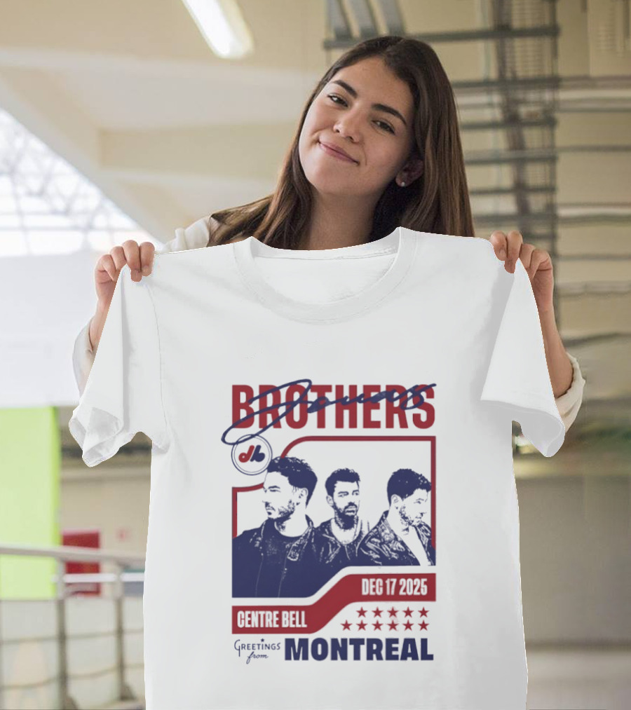 Jonas Brothers Montreal 2025 Centre Bell December 7 Concert Greetings T-Shirt