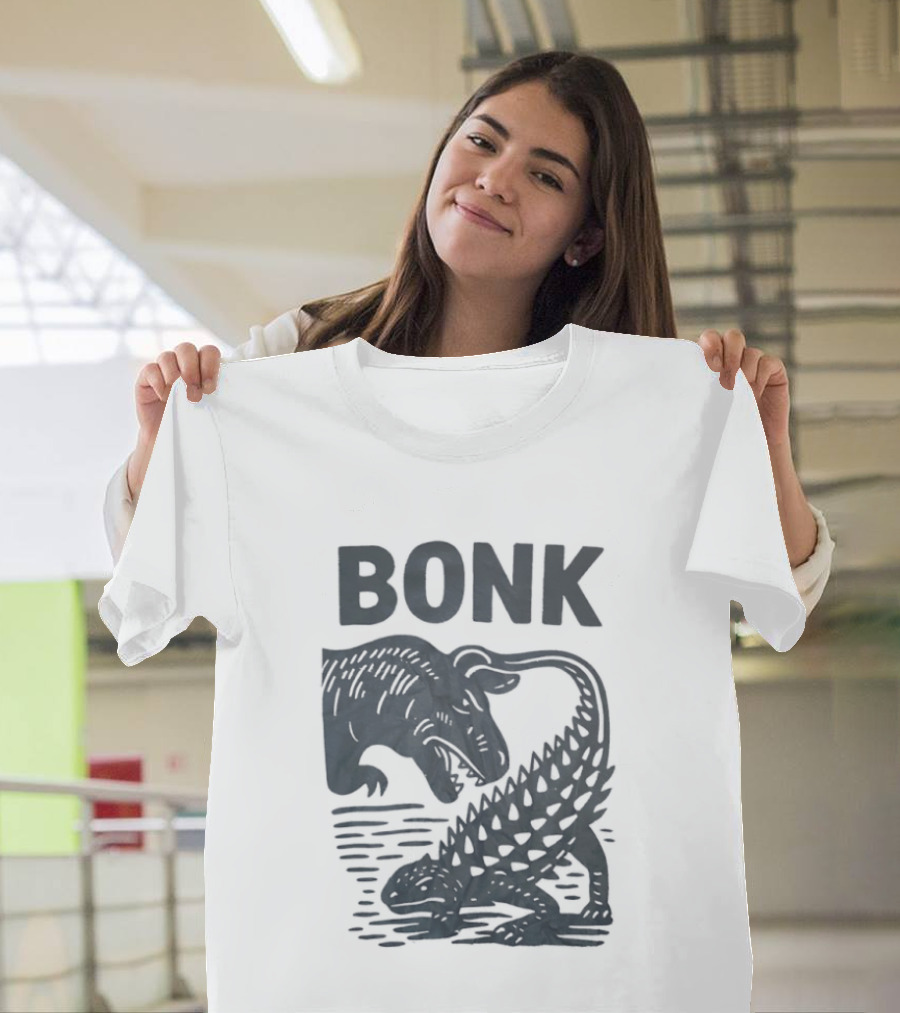 Late Cretaceous Dinosaur Bonk Scene With Spinosaurus And Ankylosaurus T-Shirt