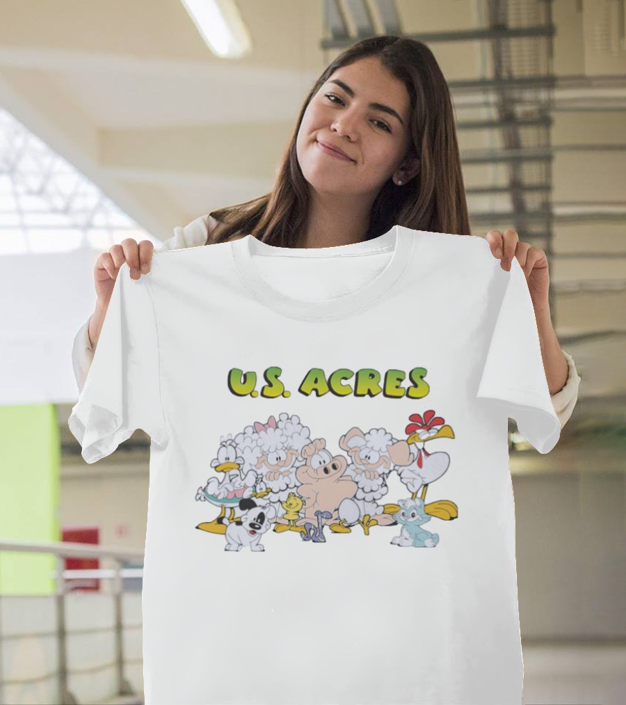 U.S. Acres Wade Orson Roy Lanolin Booker Sheldon Bo Sheep Egghead Cartoon Characters T-Shirt