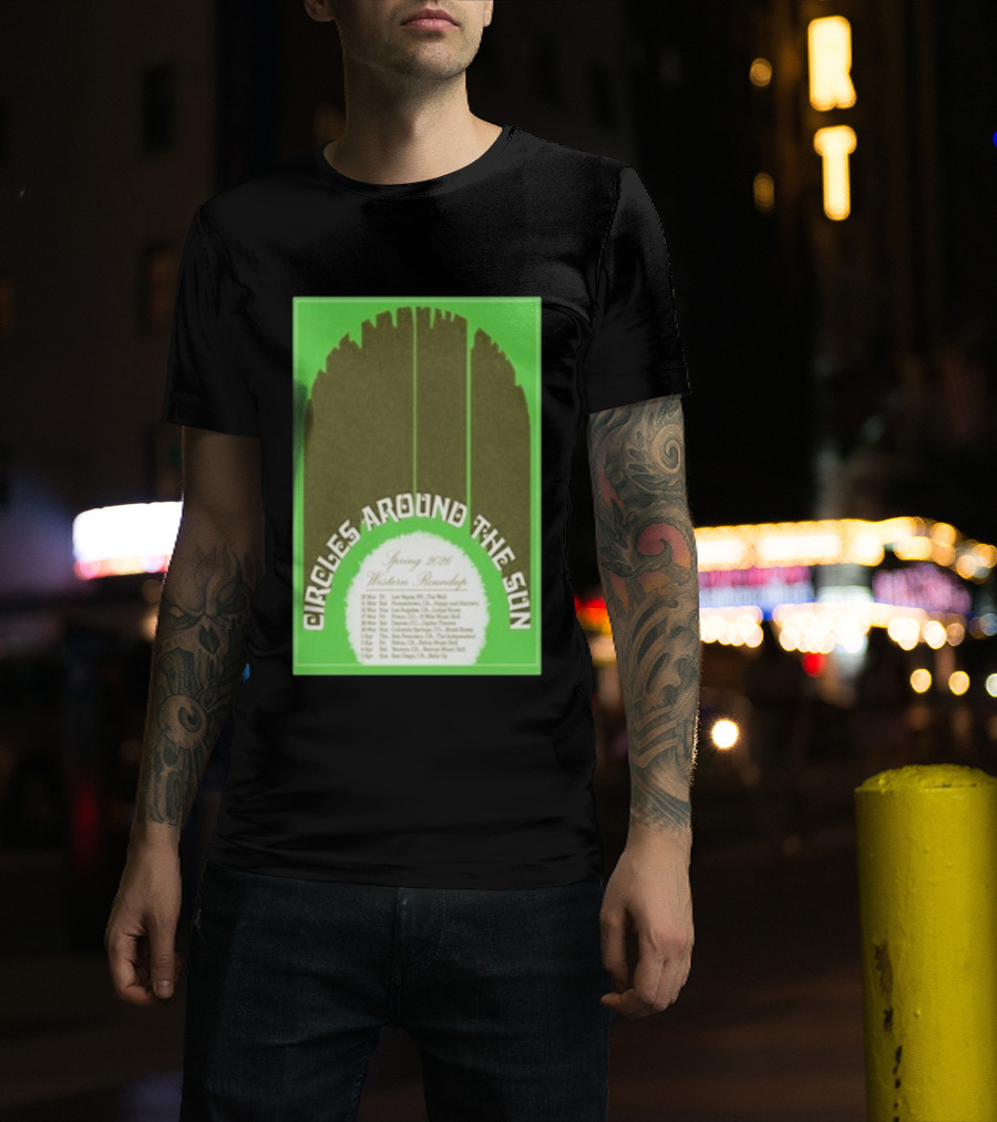 Circles Around The Sun Spring 2026 Western Roundup Tour Dates T-Shirt