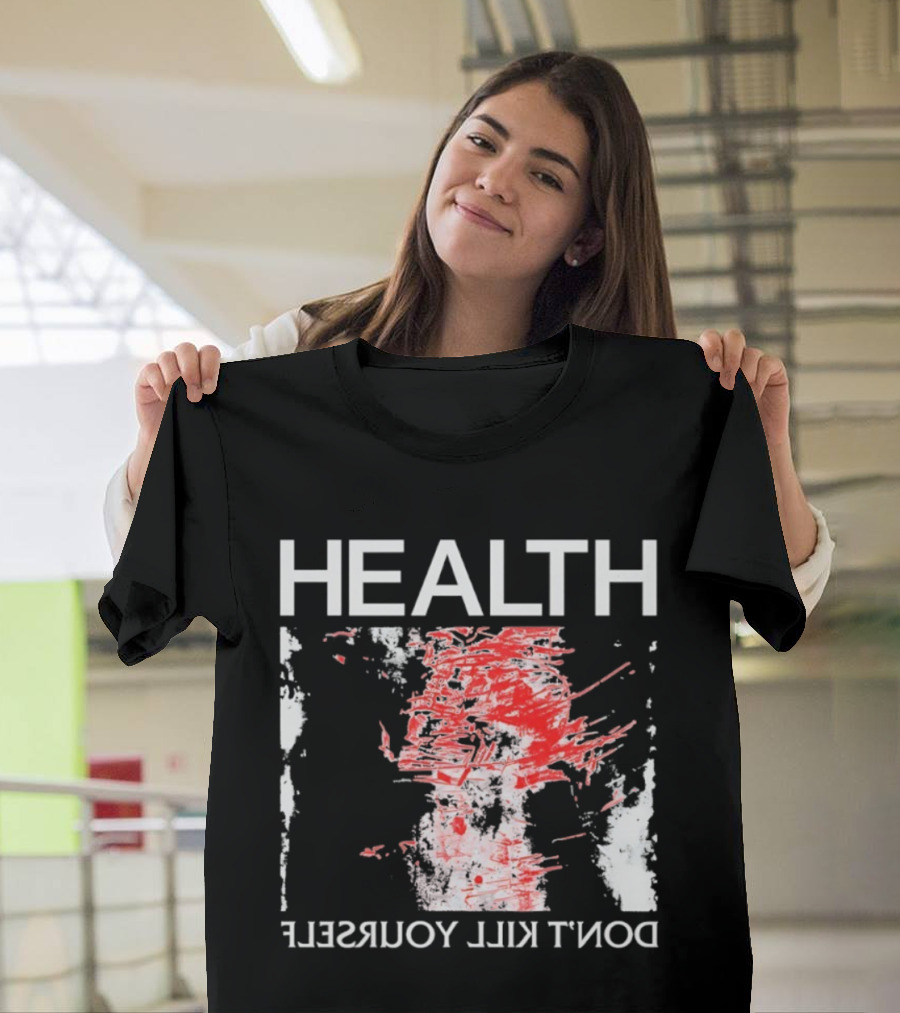 HEALTH Don't Kill Yourself Red Brush Strokes T-Shirt