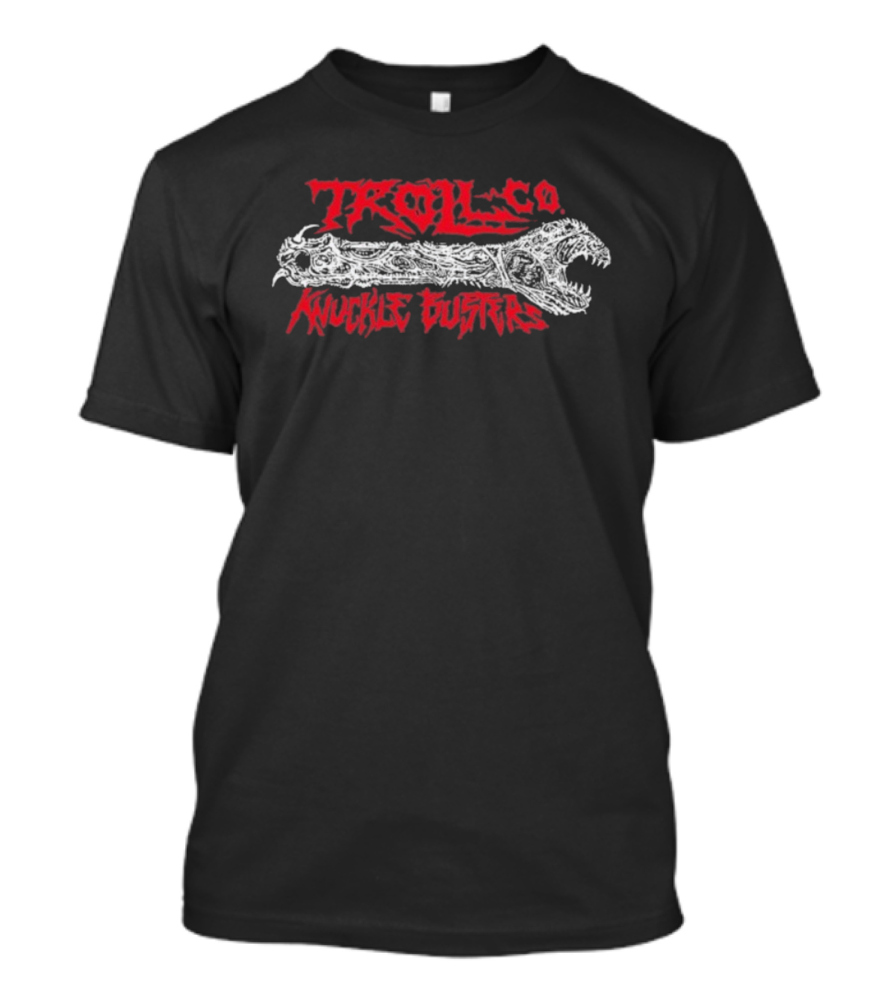 Troll Co Knuckle Busters Skeleton Fishchoke Wrench T-Shirt