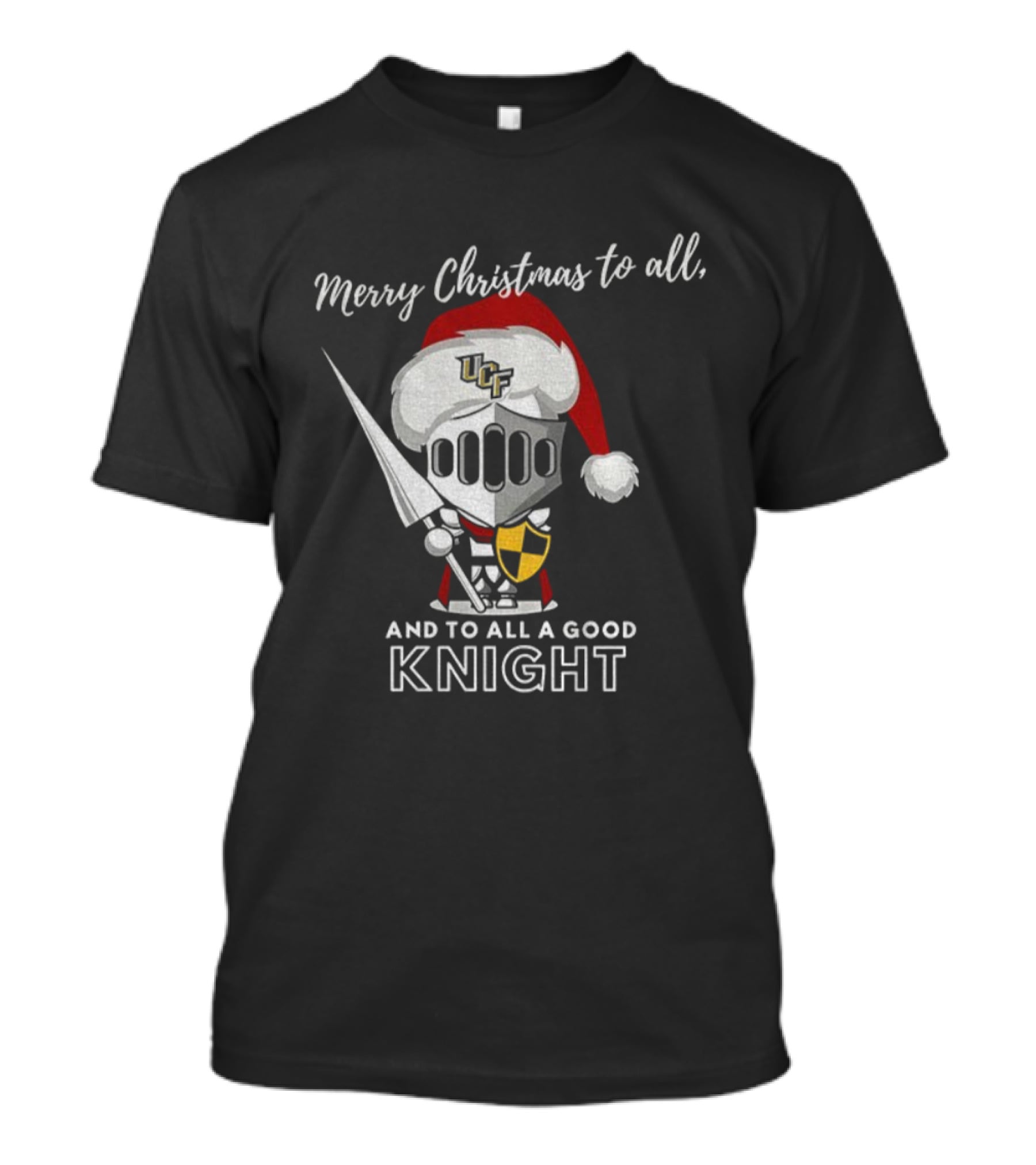 UCF Knight Merry Christmas To All And To All A Good Knight Santa Hat T-Shirt