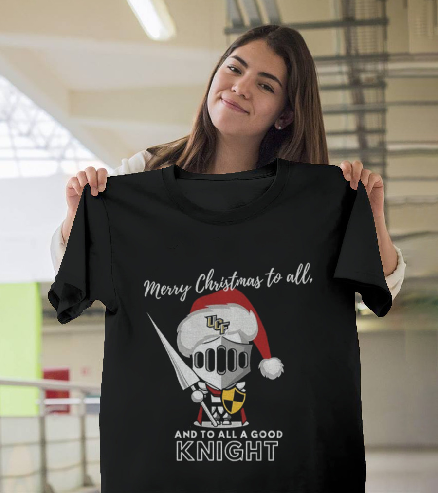 UCF Knight Merry Christmas To All And To All A Good Knight Santa Hat T-Shirt