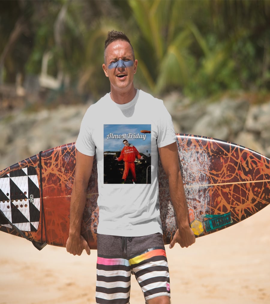 Almost Friday Marty Supreme Hollywood Hills Sky Blimp T-Shirt