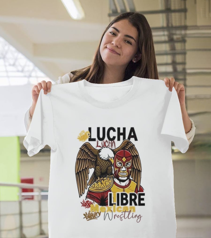 Mexican Wrestlin Lucha Libre Classic Eagle Masked Fighter T-Shirt
