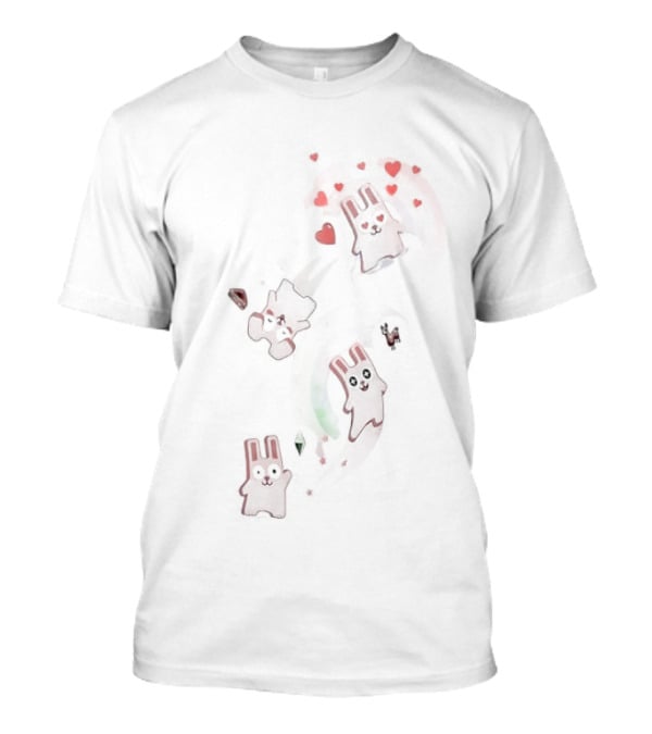 The Sims Freezer Bunny Rainbow Colorful Cute Playful T-Shirt