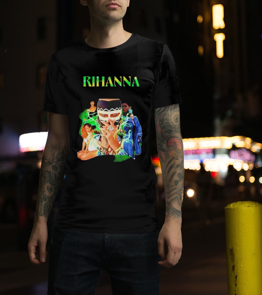 Rihanna Fashion Icon Collage Bold T-Shirt