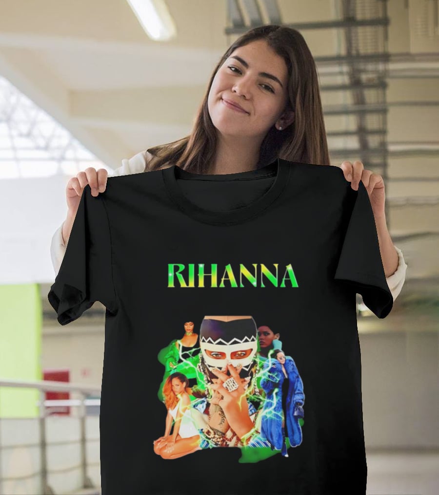 Rihanna Fashion Icon Collage Bold T-Shirt