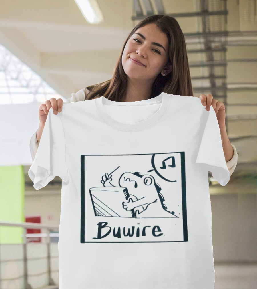 Buwire Baby Rex Conductor Music Notes Cartoon T-Shirt