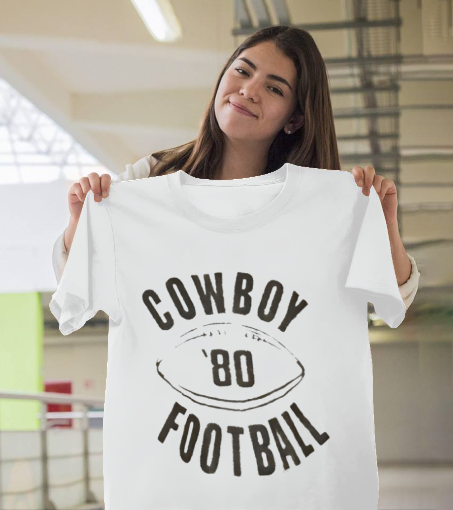 Cowboy 1980 Football Vintage Retro Sports Nostalgia T-Shirt