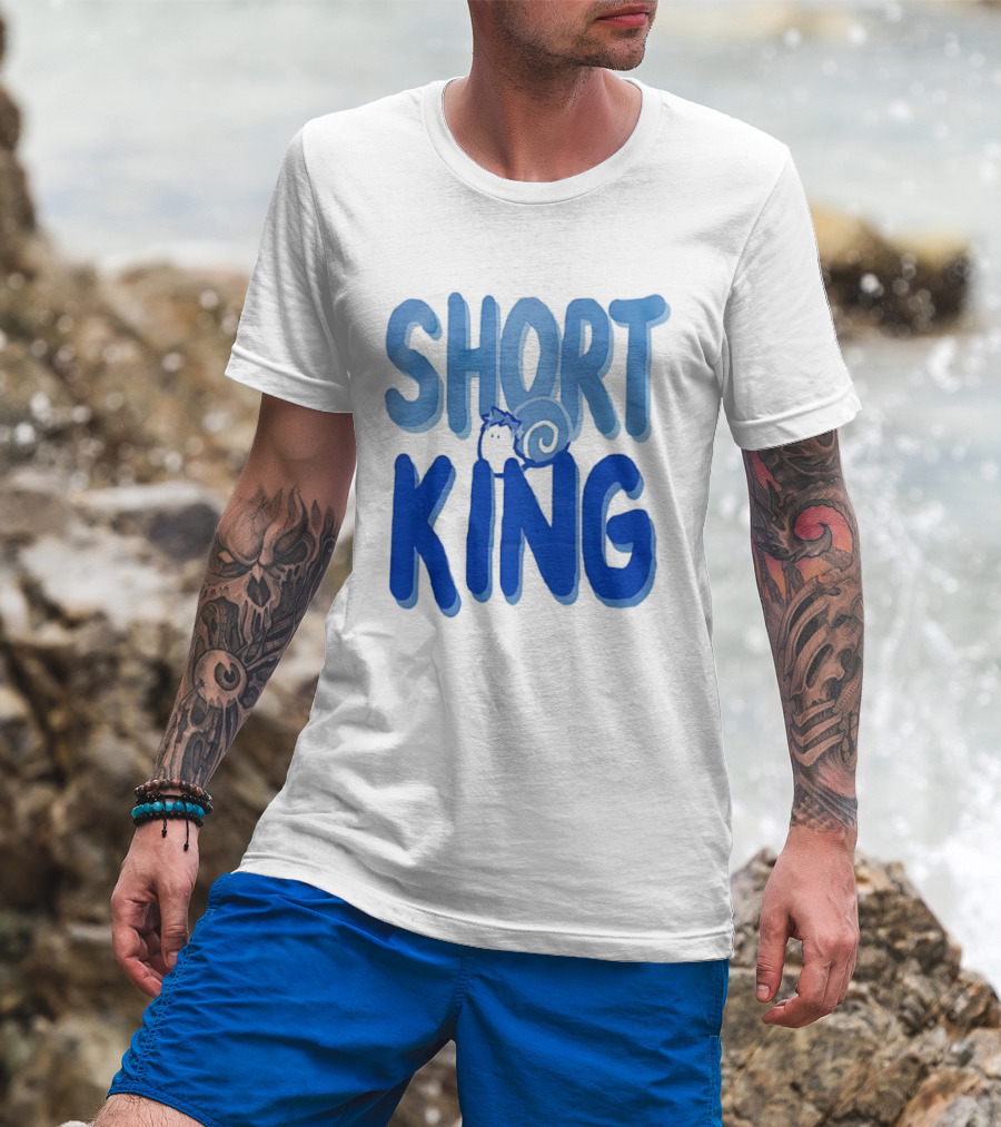 Short King Cartoon Fun Quirky T-Shirt