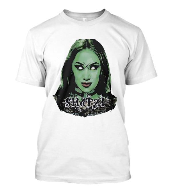 Shotzi Blackheart Green Face Horror T-Shirt