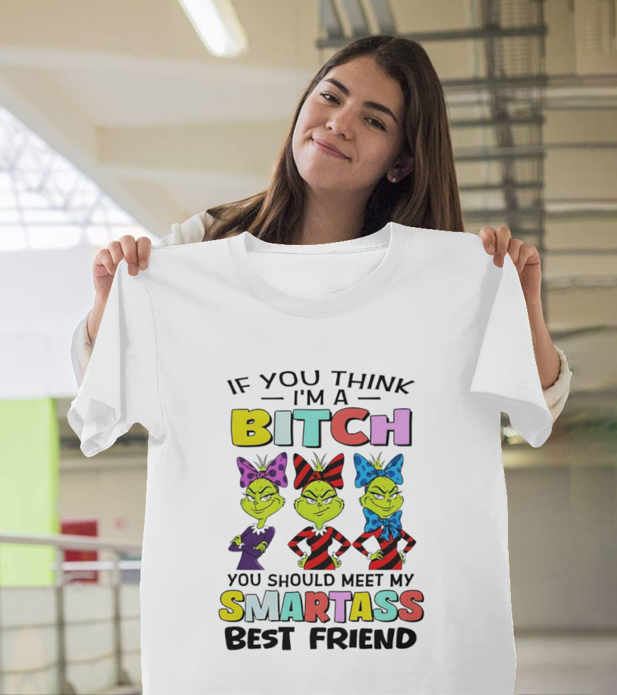 Bitch Smartass Grinch Best Friend Colorful Sassy Attitude T-Shirt