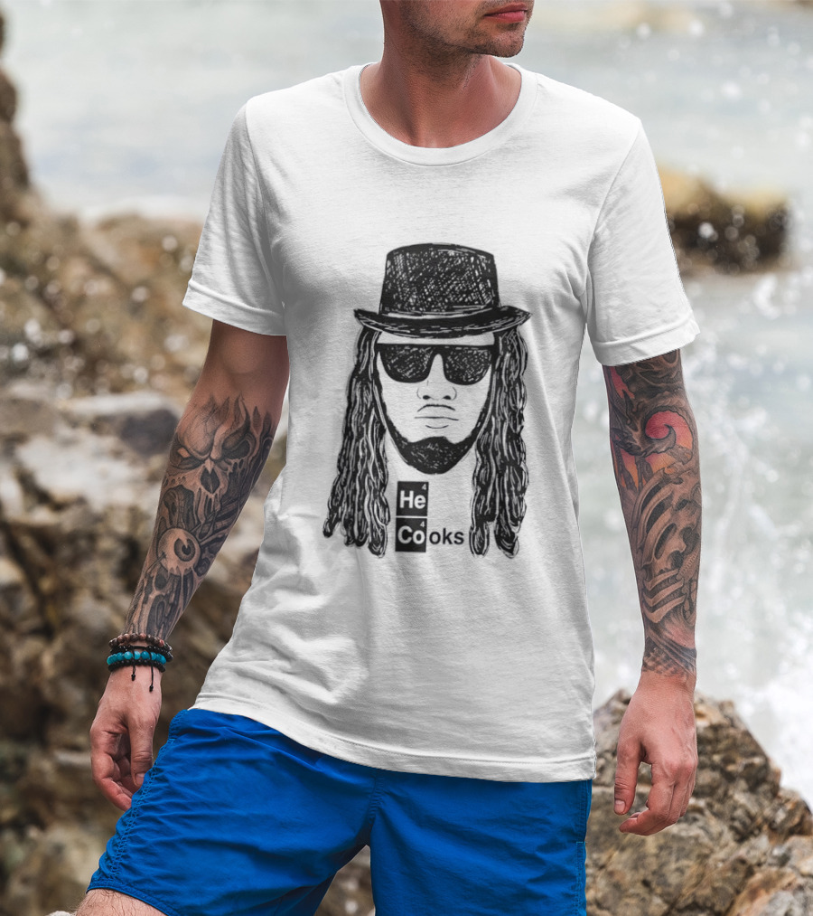 Buffalo Bills He Cooks Bigface T-Shirt