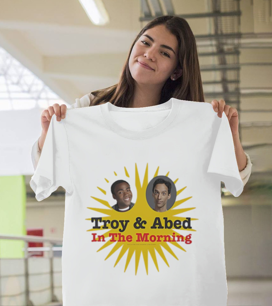 Troy & Abed In The Morning Sunburst Faces Community Fan Favorite T-Shirt
