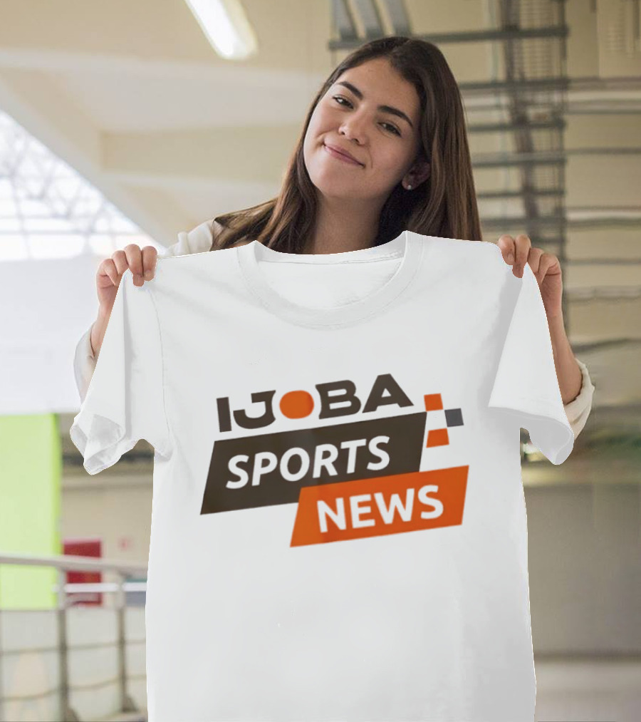 Ijoba Sports News Bold Orange And Black Block T-Shirt