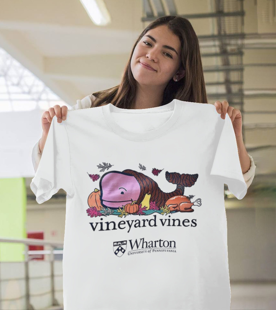 Vineyard Vines Whale Cornucopia Wharton University Of Pennsylvania T-Shirt