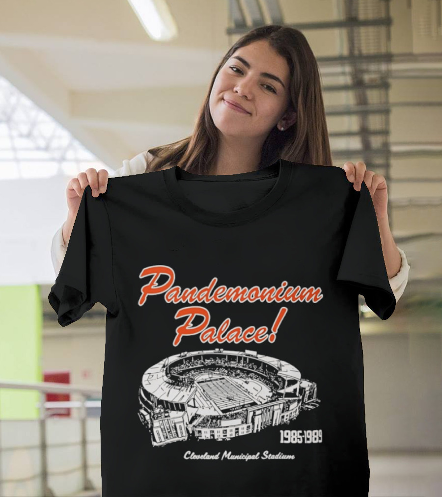 Cleveland Browns Pandemonium Palace Cleveland Municipal Stadium 1985 1989 T-Shirt