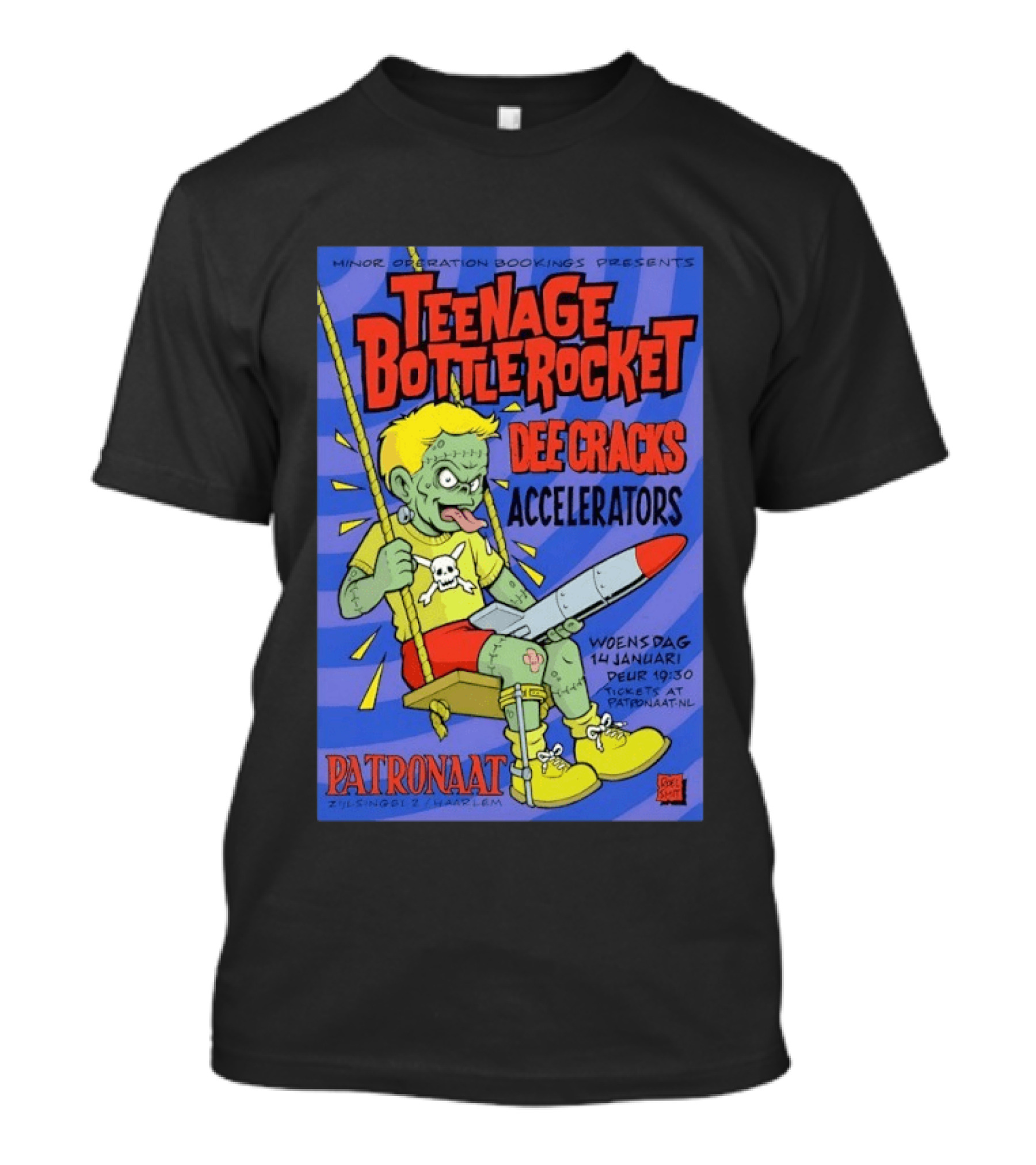 Teenage Bottlerocket Dee Cracks Accelerators Patronaat Haarlem 14 Januari 2026 T-Shirt