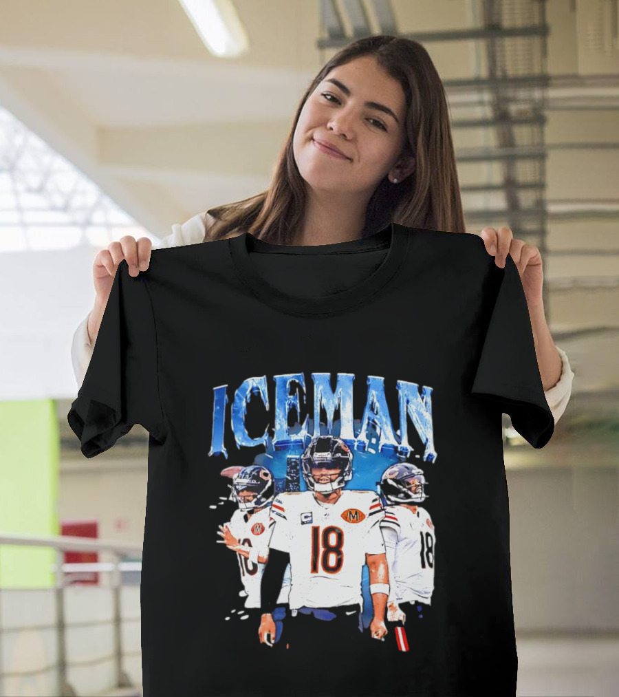 Funny Iceman Chicago Bears Game Day 18 Caleb Williams Football T-Shirt