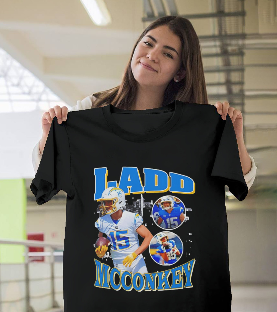 Ladd McConkey Los Angeles Rams Bootleg Throwback T-Shirt
