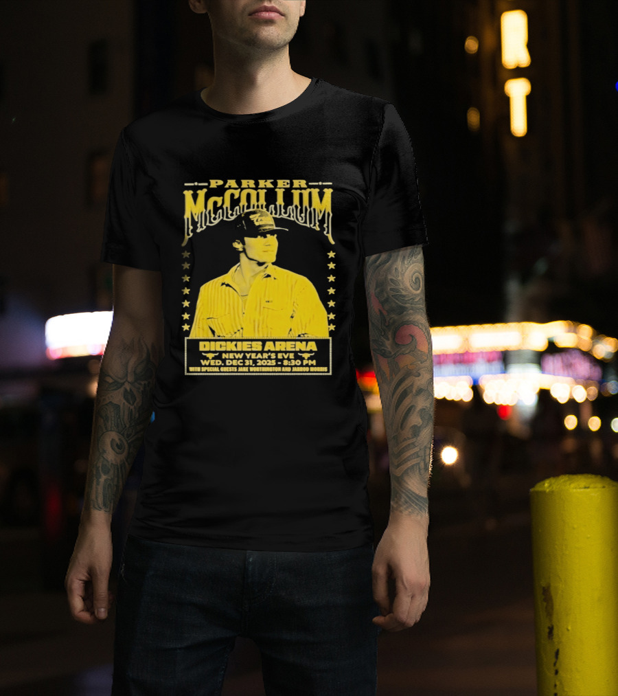 Parker McCollum 12.31.2025 Dickies Arena New Year's Eve Concert Event Stars T-Shirt