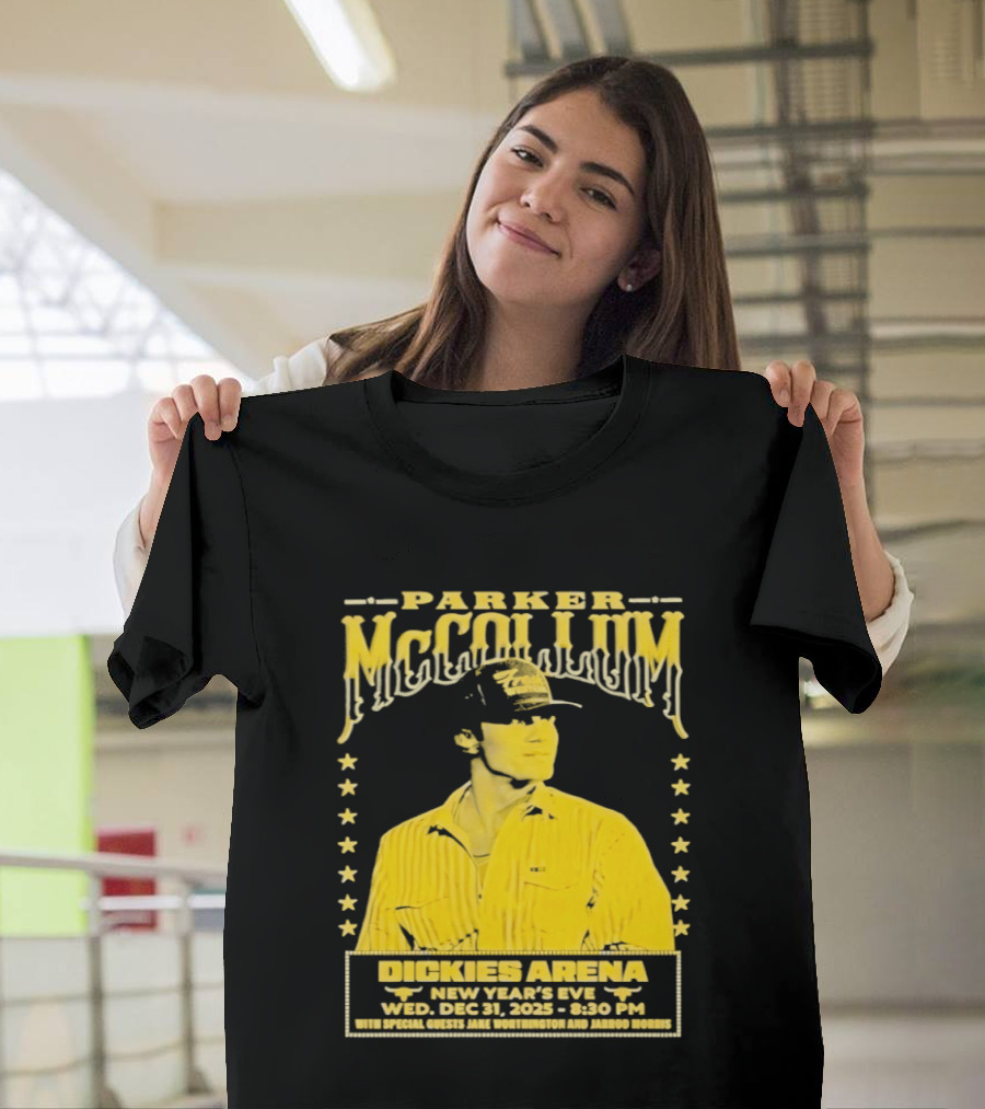 Parker McCollum 12.31.2025 Dickies Arena New Year's Eve Concert Event Stars T-Shirt