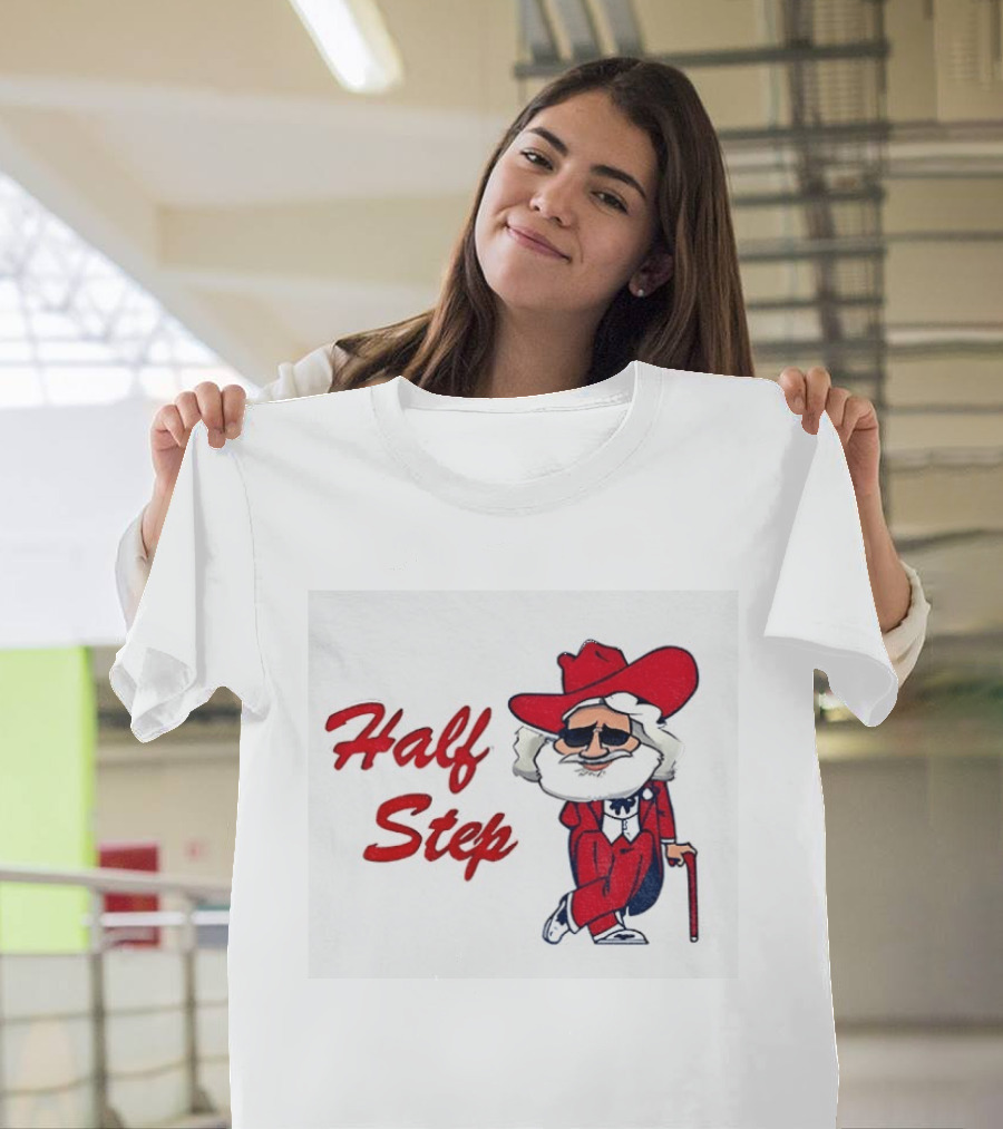 Half Step Cartoon Colonel Reb Ole Miss Rebels Football T-Shirt