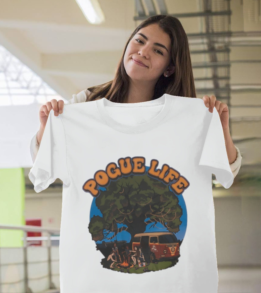 Pogue Life Camping Van Adventure Under Tree With Friends T-Shirt