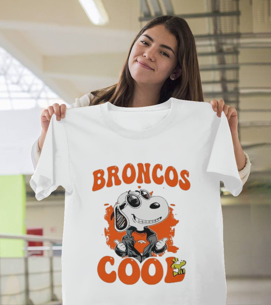 Snoopy Denver Broncos Cool Peanuts Character NFL Fan T-Shirt