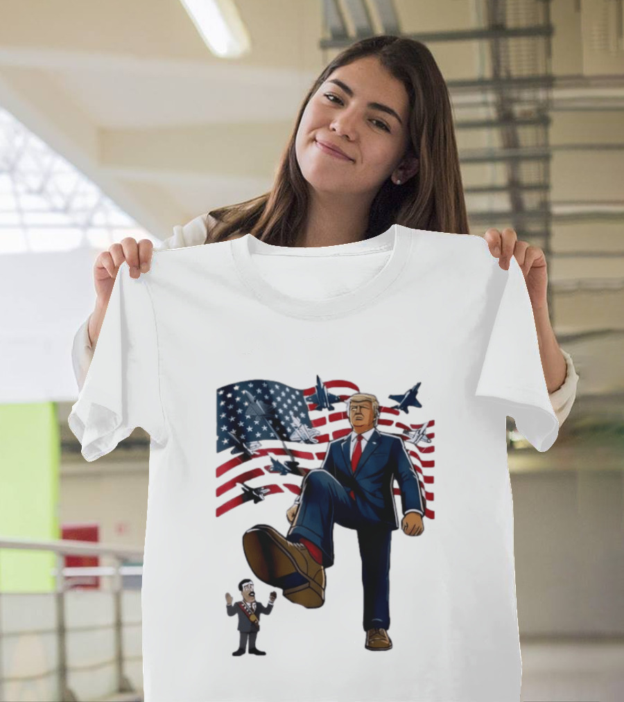 Trump Venezuela Oil Nicolas Maduro 2026 Fighter Jets American Flag T-Shirt