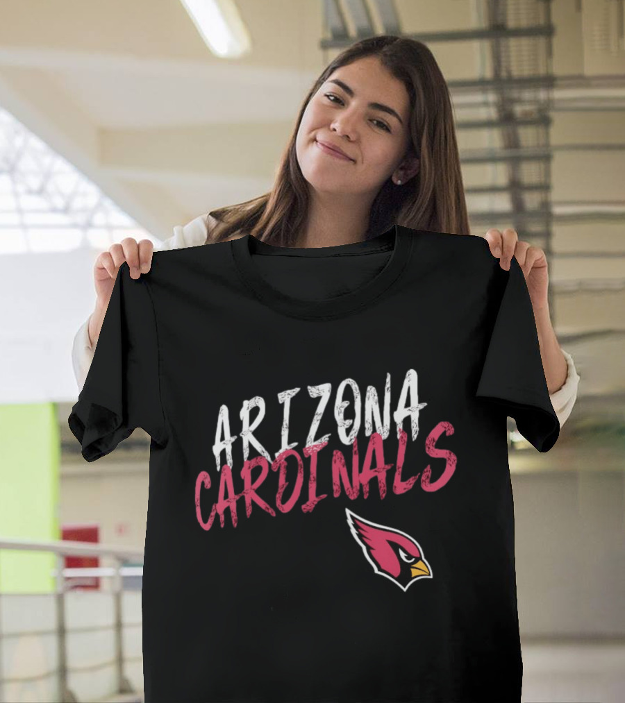Arizona Cardinals Bold Text And Iconic NFL Bird T-Shirt