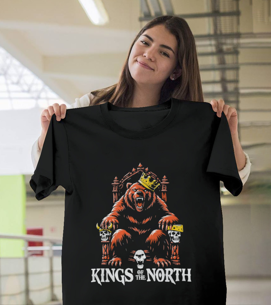 Chicago Bears Kings Of The North Bear Crowned Throne T-Shirt