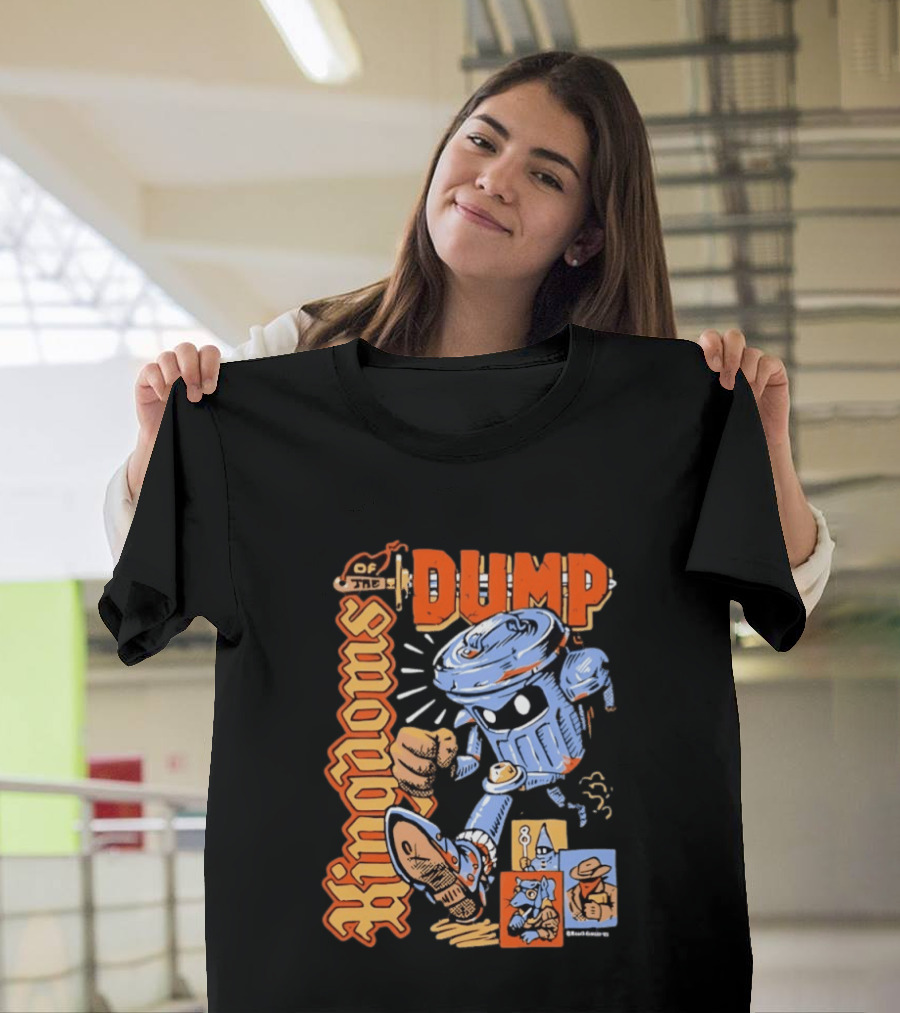 Kingdoms Of The Dump Cartoon Trash Can Character Fighting Adventure T-Shirt