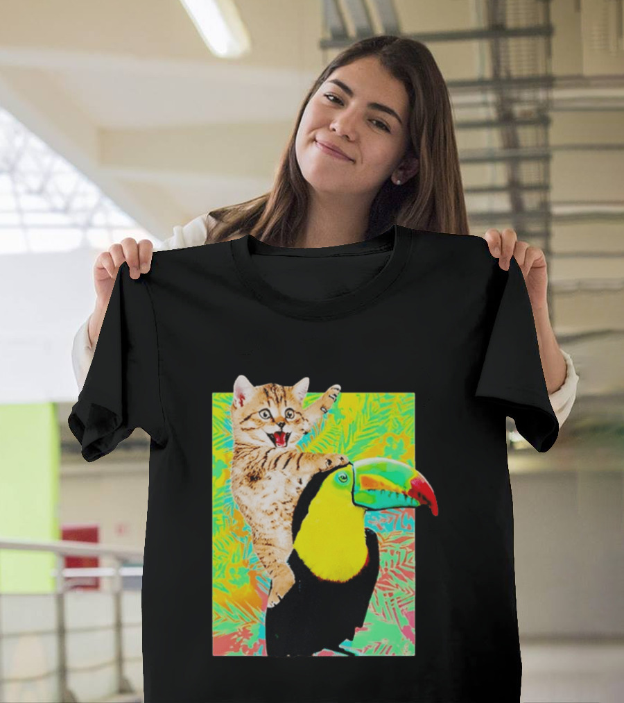 Liv And Maddie Joey Rooney Cat Toucan Ride Vibrant Animal Adventure T-Shirt