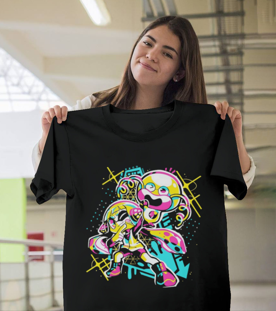 Splatoon Zap Vibrant Inkling And Octopus Splash T-Shirt